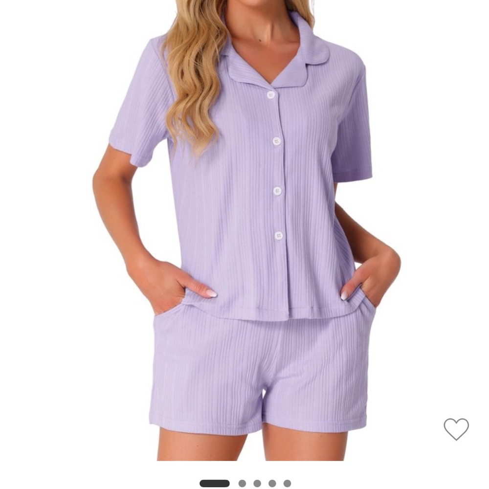 Lavender Button-Up Sleepwear Set